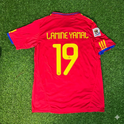 Lamine Yamal 19 – Spain 2010 World Cup Retro Kit Jersey – | Trikot | Maillot Soccer Shirt
