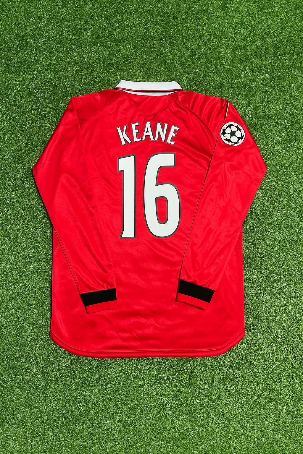 Roy Keane Manchester United 1999 Champions League Final Retro Football Jersey Kit