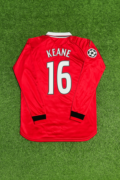 Roy Keane Manchester United 1999 Champions League Final Retro Football Jersey Kit