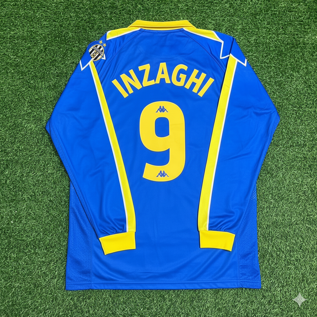 Filippo Inzaghi Juventus 1997–1998 Long Sleeve Retro Football Jersey Kit