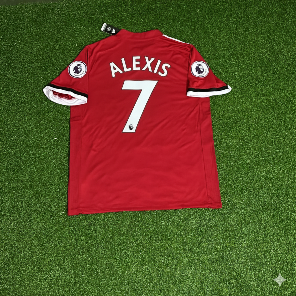 Alexis Sanchez Manchester United 2017/18 Rotes Retro-Fußballtrikot