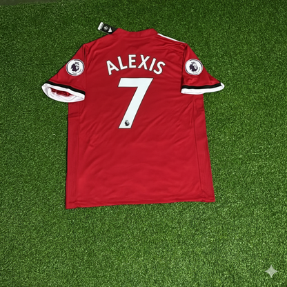 Alexis Sanchez Manchester United 2017/18 Rotes Retro-Fußballtrikot
