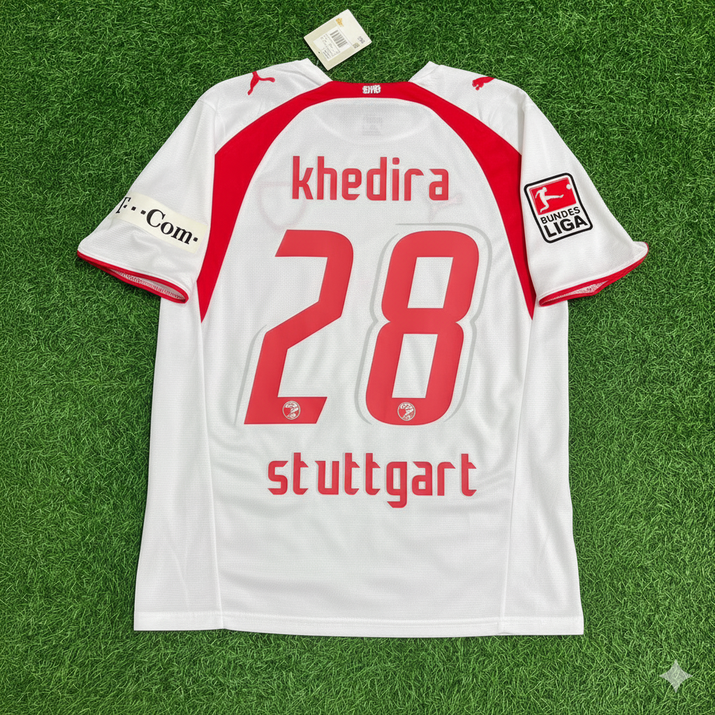 Sami Khedira VfB Stuttgart 2006-07 Heimtrikot Retro Football Jersey Kit