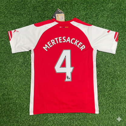 Per Mertesacker Arsenal 2014/2015 Home Football Jersey Kit