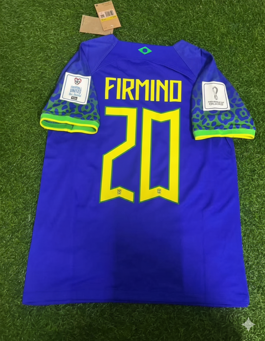 Roberto Firmino Brazil 2022 World Cup Retro Football Jersey