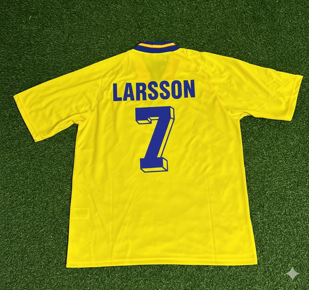 Henrik Larsson Sweden Retro Football Jersey Kit