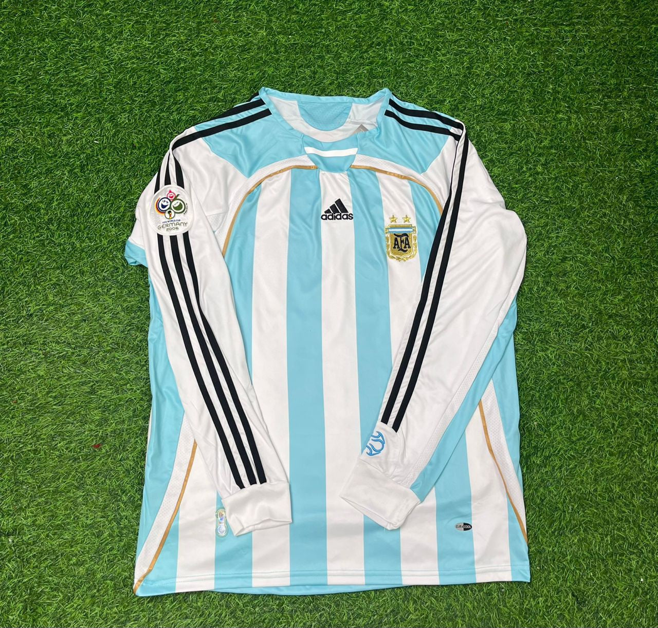 Pablo Aimar  #16 Argentina 2006 World Cup Retro Long Sleeve Football Jersey