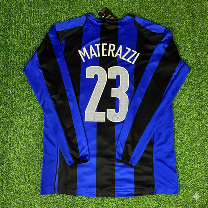 Marco Materazzi Inter Milan 2004-05 Retro Football Jersey Kit