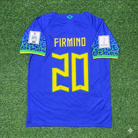 Roberto Firmino Brazil 2022 World Cup Retro Football Jersey