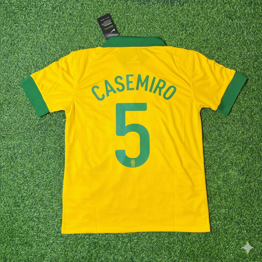Casemiro Brazil Retro Football Jersey Kit