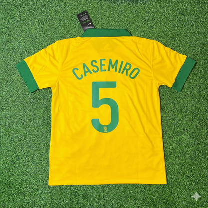 Casemiro Brazil Retro Football Jersey Kit