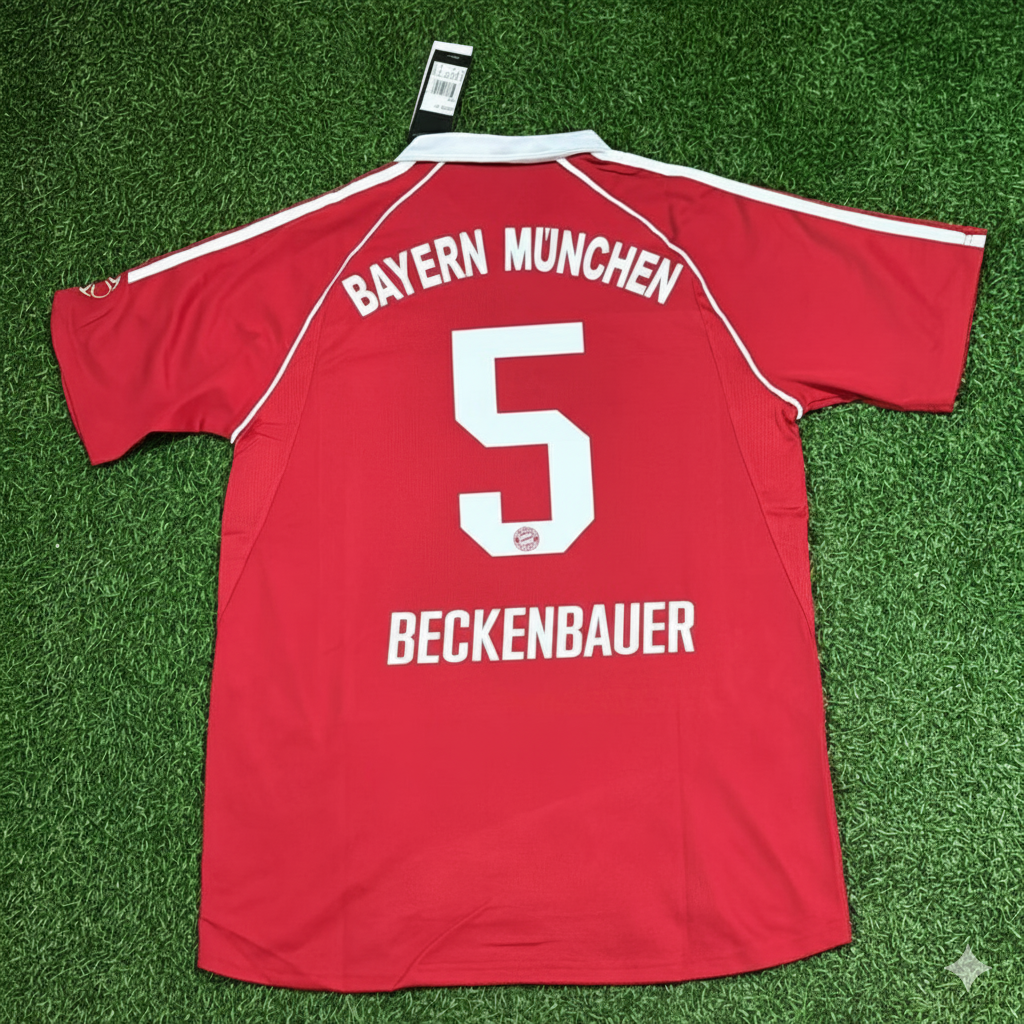 Franz Beckenbauer Bayern Munich Red Retro Football Jersey Kit