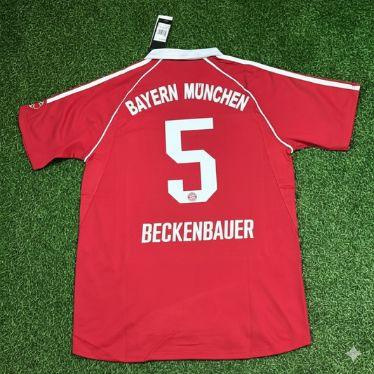 Franz Beckenbauer Bayern Munich Red Retro Football Jersey Kit