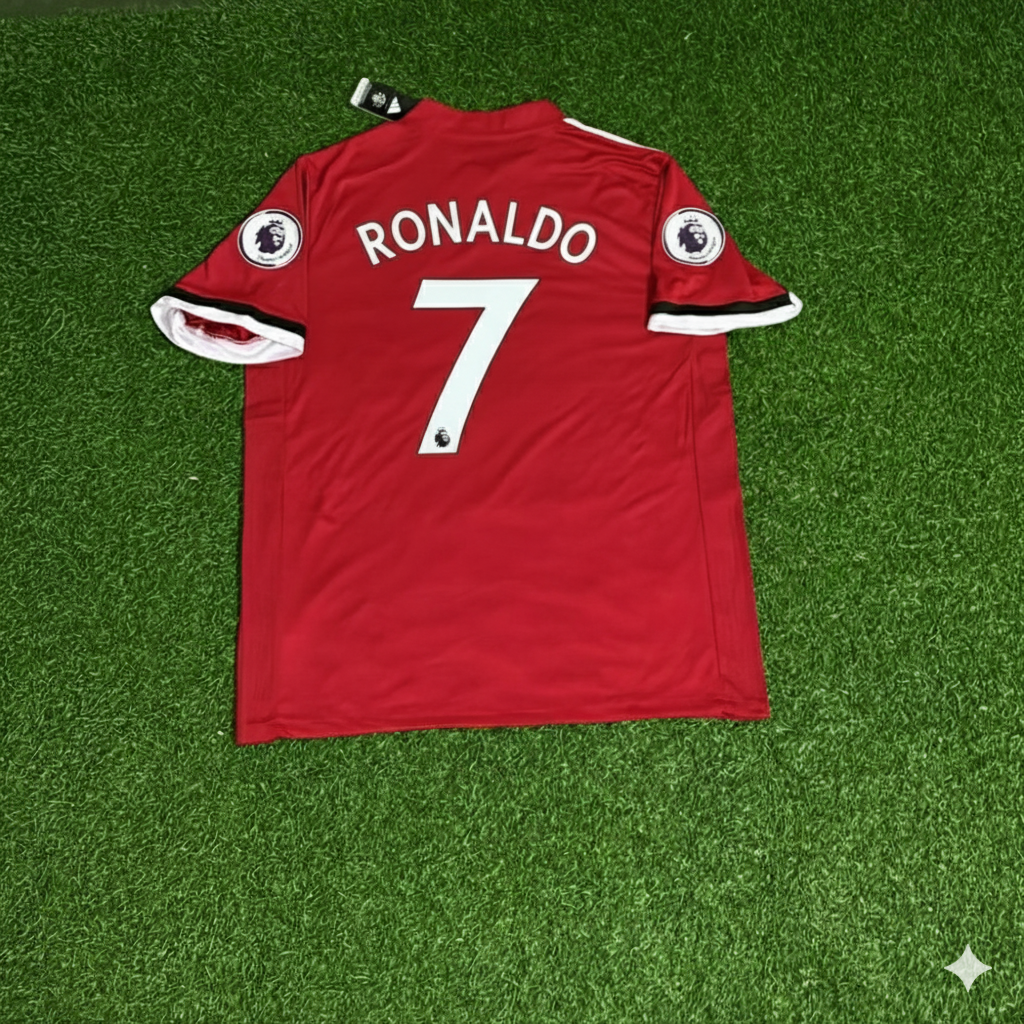 Cristiano Ronaldo Manchester United Red Retro Football Jersey Kit