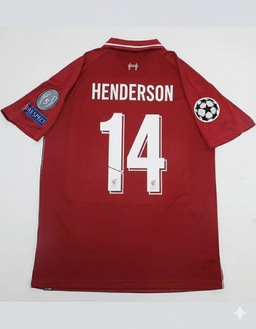 Jordan Henderson Liverpool 2019 CL Final Retro Kit Jersey Trikot Maillot Maglia