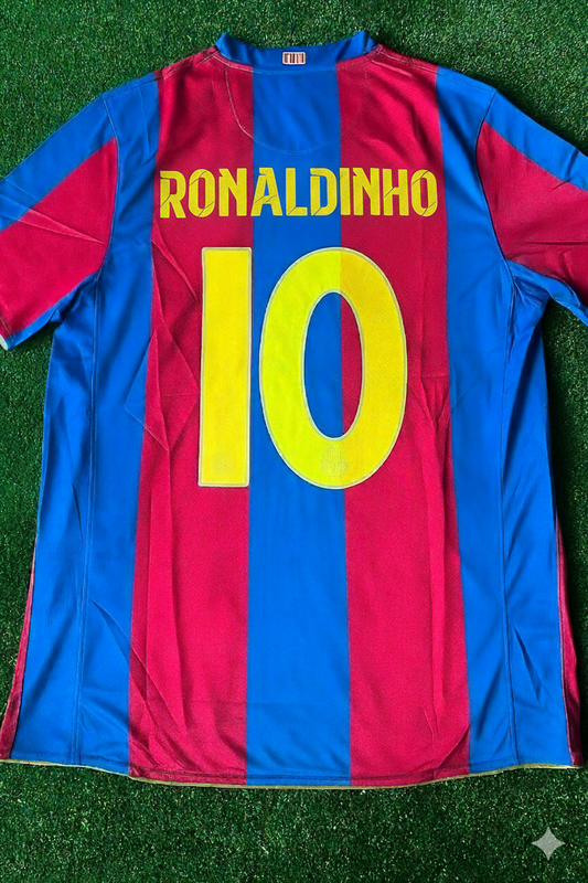 Ronaldinho Barcelona 2007 2008 Retro Jersey Maillot Trikot Maglia