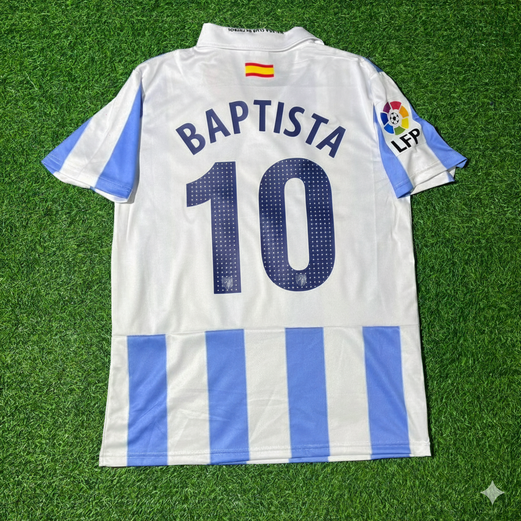 Julio Baptista Málaga CF 2012/13 Retro Home Football Jersey Kit
