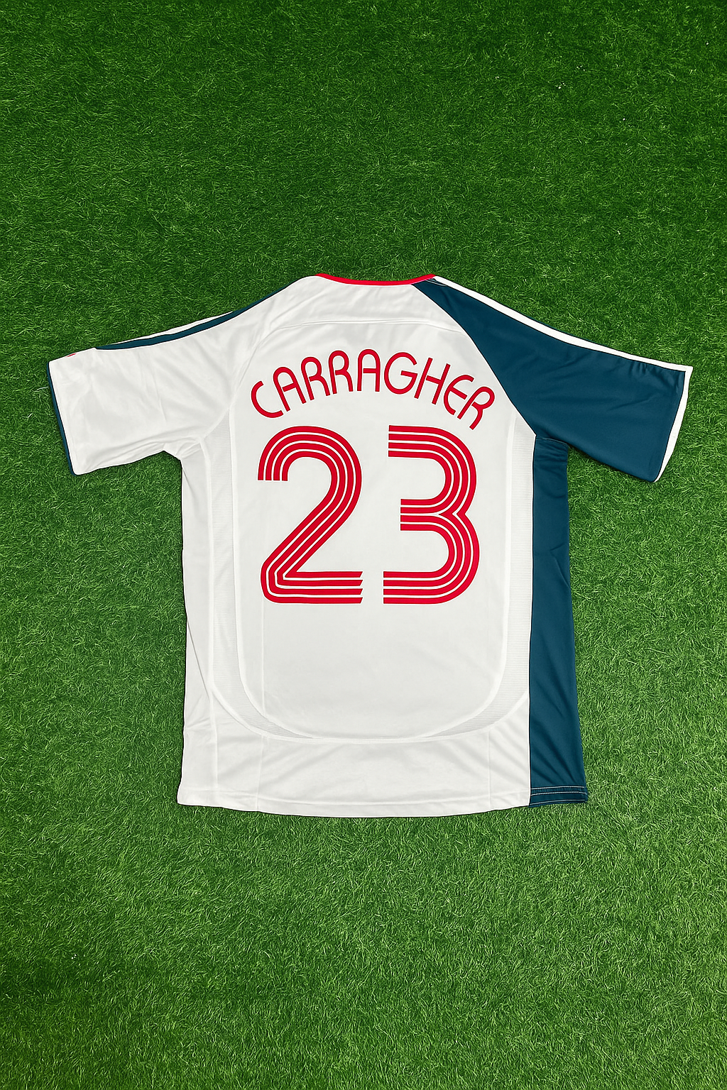 Jamie Carragher Liverpool 2006 2007 White Retro Jersey