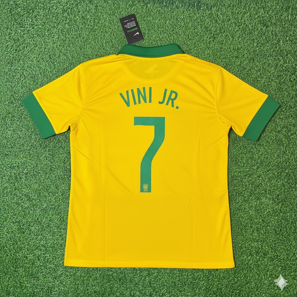 Vinicius Junior Brazil Retro Football Jersey Kit