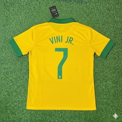 Vinicius Junior Brazil Retro Football Jersey Kit