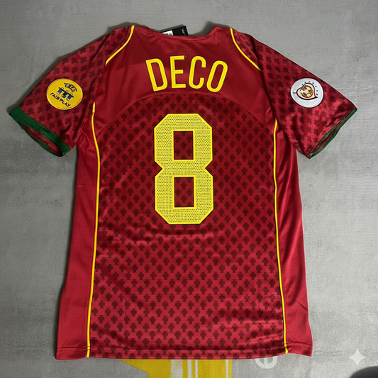 Deco Portugal EURO 2004 Retro Home Red Jersey Trikot