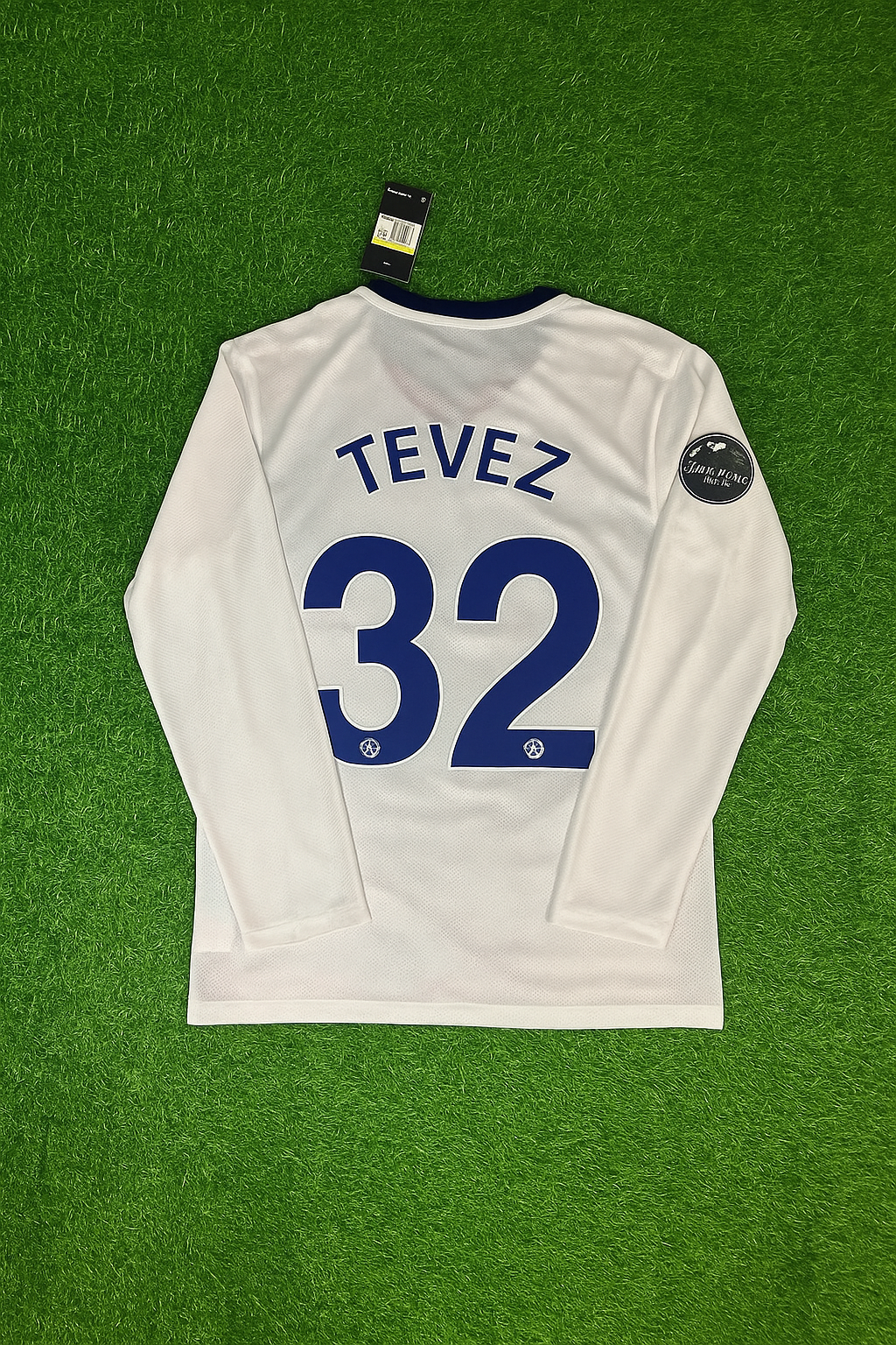 Carlos Tevez 32 Manchester United 2009 Champions Leage Final Rome Retro Long Sleeve Jersey Trikot
