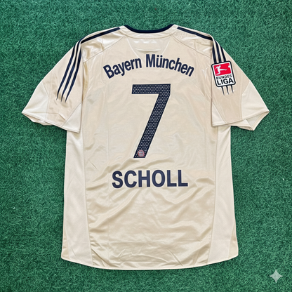 Mehmet Scholl Bayern München 2004/05 Retro Goldenes Fußballtrikot-Set