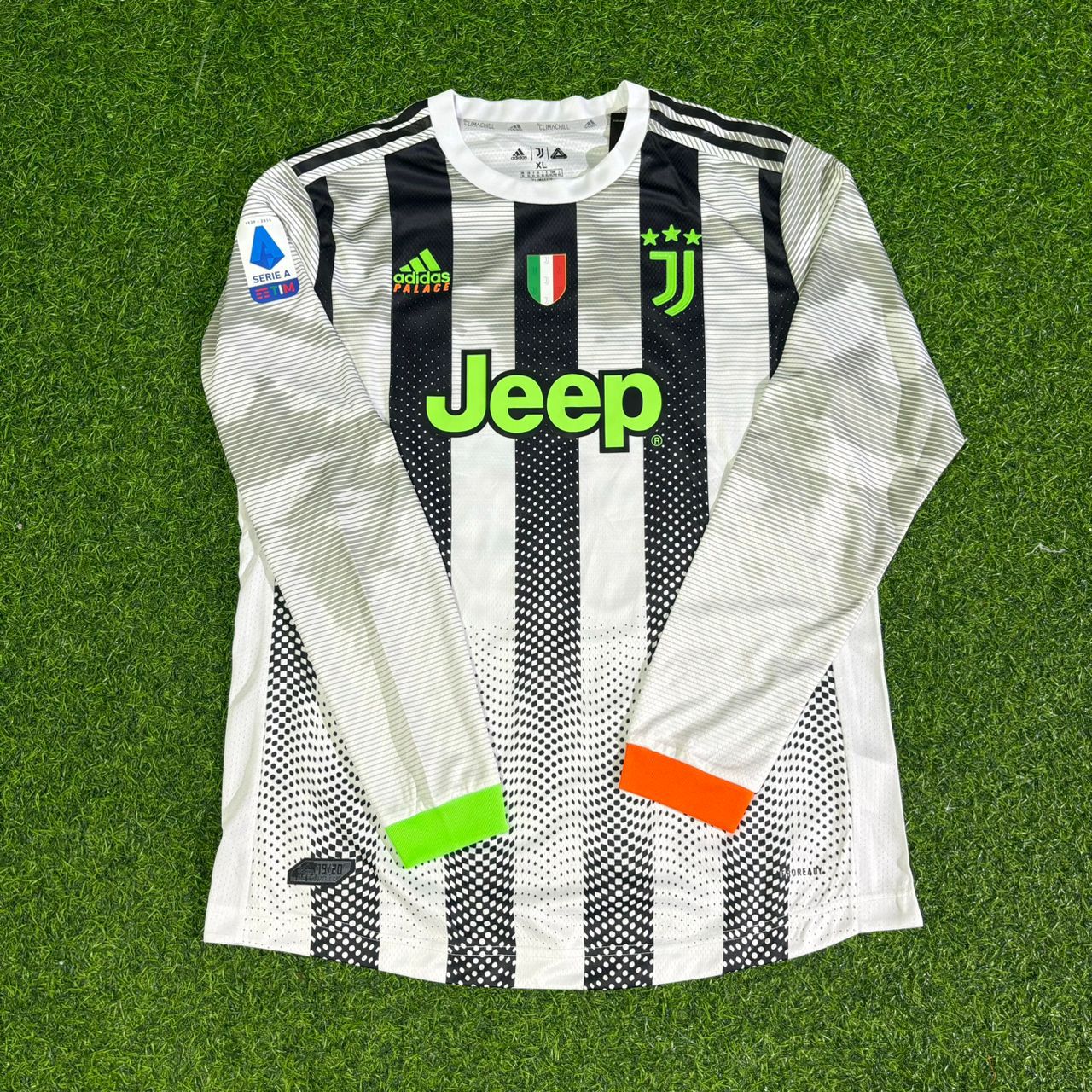 Giorgio Chiellini #3 Juventus 2019-2020 Long Sleeve Retro Football Jersey