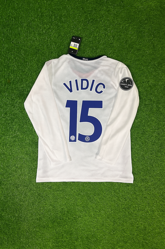 Nemanja Vidic 15 Manchester United 2009 Champions Leage Final Rome Retro Long Sleeve Jersey Trikot