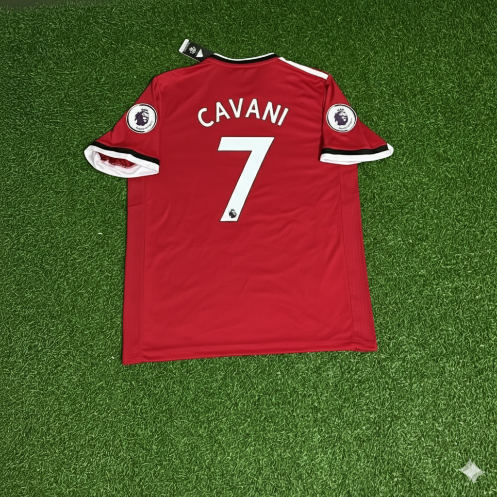 Edinson Cavani Manchester United 2017/18 Rotes Retro-Fußballtrikot