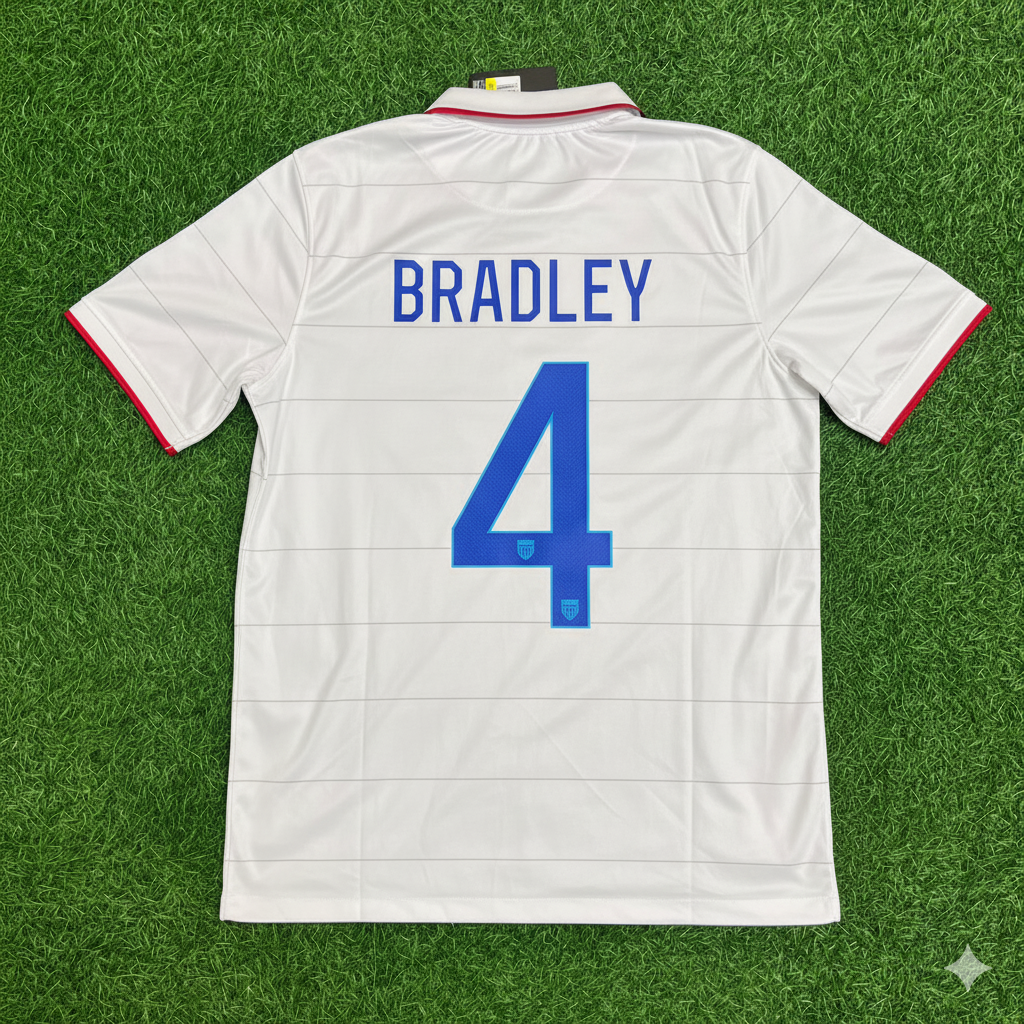 Michael Bradley USA 2014 World Cup White Football Jersey Kit