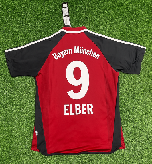 Giovane Elber Bayern Munich 2001/2002 Red Retro Football Jersey