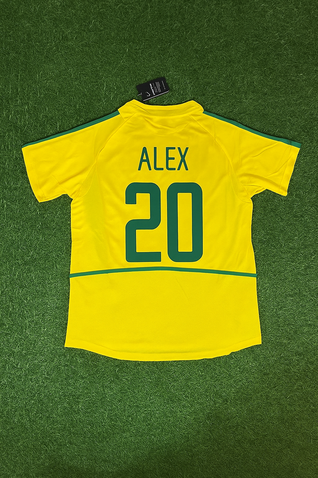 Alex de Souza Brazil 2002 World Cup Yellow Retro Football Jersey