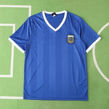 Argentina 1986 Season Away Blue Retro Jersey Trikot Soccer Shirt