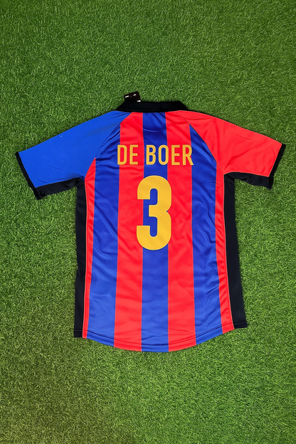 Frank de Boer 3 – Barcelona 2001/2002 Home Retro Kit Jersey Trikot Maillot Soccer Shirt