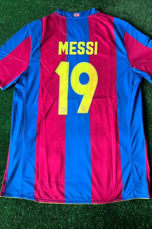 Lionel Messi Barcelona 2007 2008 Retro Jersey Maillot Trikot Maglia