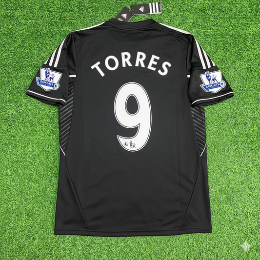 Fernando Torres Chelsea 2013-14 Black Retro Football Jersey Kit