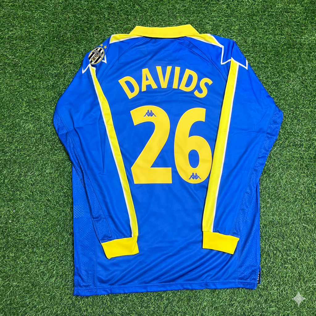 Edgar Davids Juventus 1997–1998 Long Sleeve Retro Football Jersey Kit
