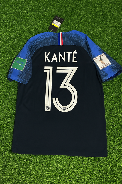 N'Golo Kanté 13 France 2018 Finale de la Coupe du Monde Maillot Rétro Maillot Trikot Maillot de Football