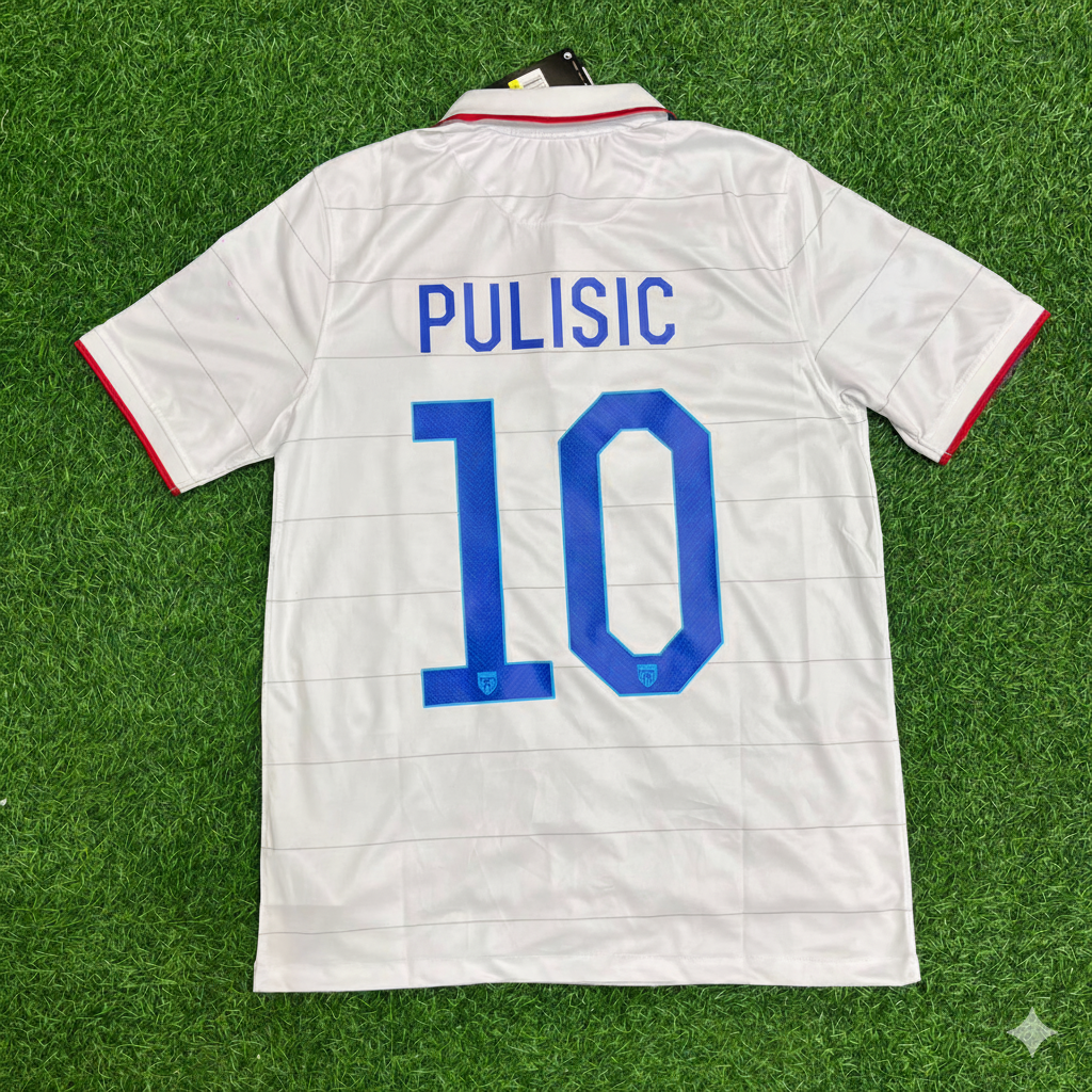 Cristian Pulisic USA 2014 World Cup White Football Jersey Kit