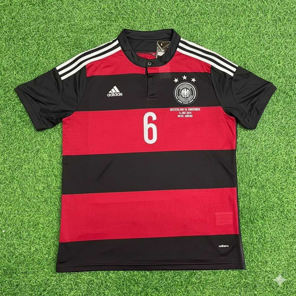 Sami Khedira Germany Deutschland 2014 World Cup Brazil Black Red Retro Jersey Trikot Soccer Shirt
