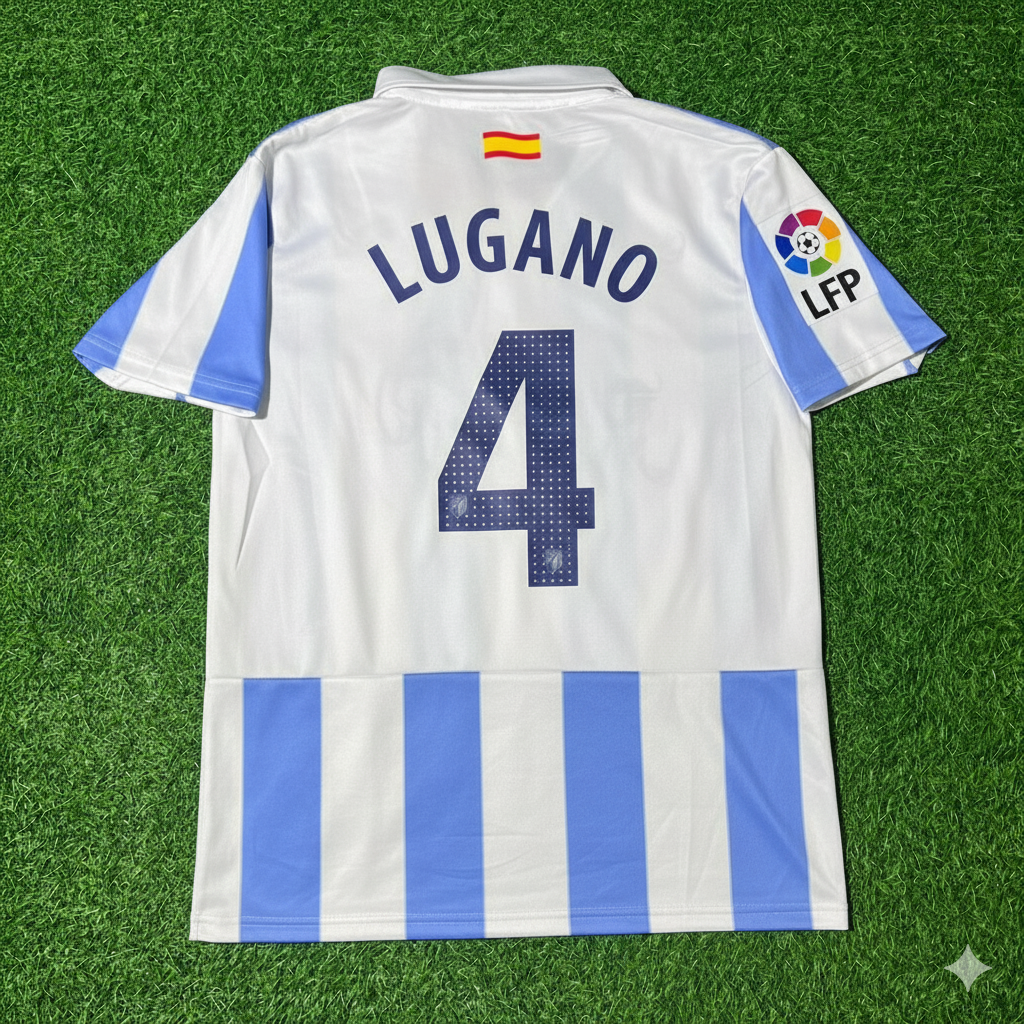 Diego Lugano Málaga CF 2012/13 Retro Home Football Jersey Kit
