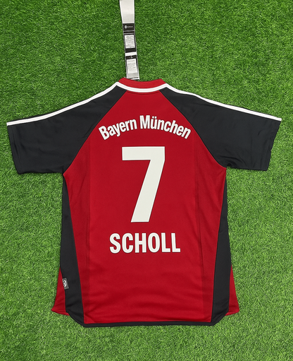 Mehmet Scholl Bayern Munich 2001/2002 Red Retro Football Jersey