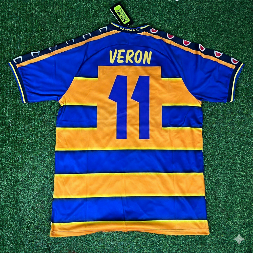 Juan Sebastian Veron Parma Calcio 98-99 Retro Jersey Maillot Trikot Soccer Shirt