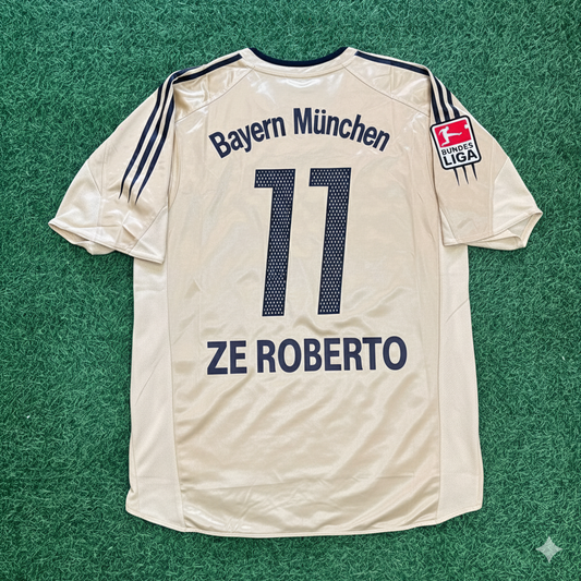 Ze Roberto Bayern München 2004/05 Retro Golden Fußballtrikot Set