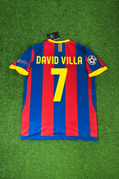 David Villa Barcelona 2011 London Final Trikot Maillot Fußballshirt