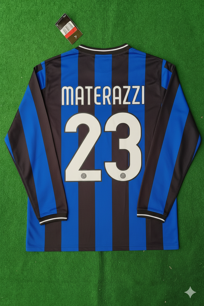 Marco Materazzi - Inter 2010 Champions League Final Jersey Trikot Maillot Maglia Soccer Shirt