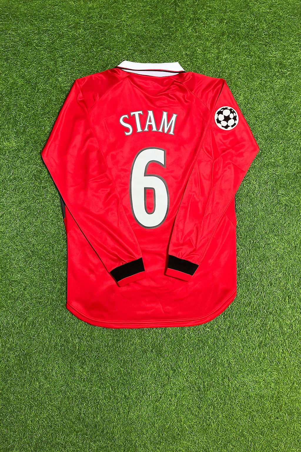 Japp Stam Manchester United 1999 Champions League Final Retro Football Jersey Kit