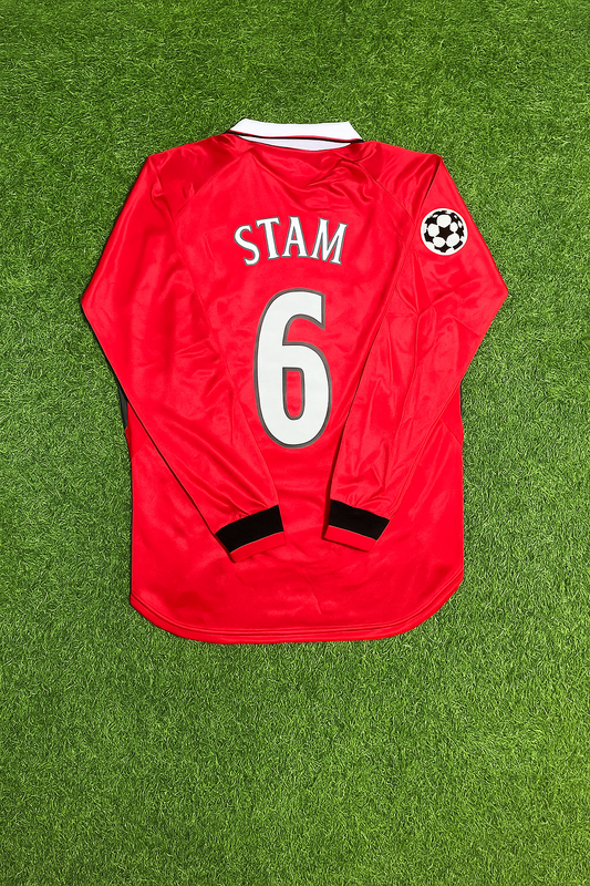 Japp Stam Manchester United 1999 Champions League Final Retro Football Jersey Kit