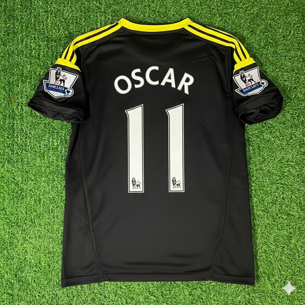Oscar Chelsea 2012 2013 Black Blue Retro Kit Jersey Trikot Maglia Maillot Soccer Shirt